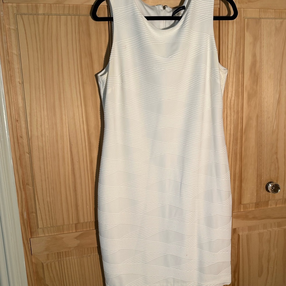Tommy Hilfiger White Textured Mini Dress
